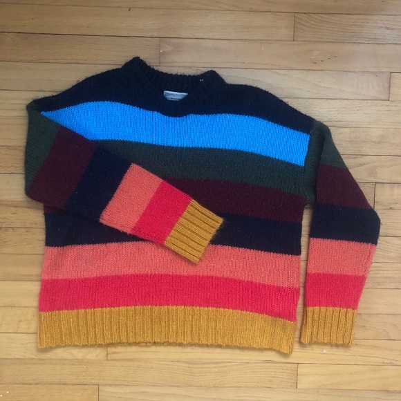 Urban Outfitters Sweaters - Urban Outfitters Rainbow Stripe Knit Sweater